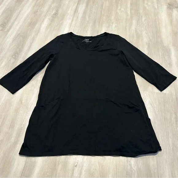 J. Jill Pure Jill Black Curved Seam Tunic Tunic Top Sz S - Picture 2 of 9